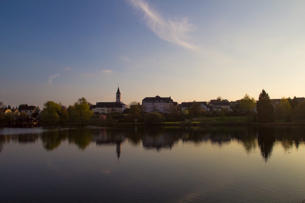 sunset-mirroring-church