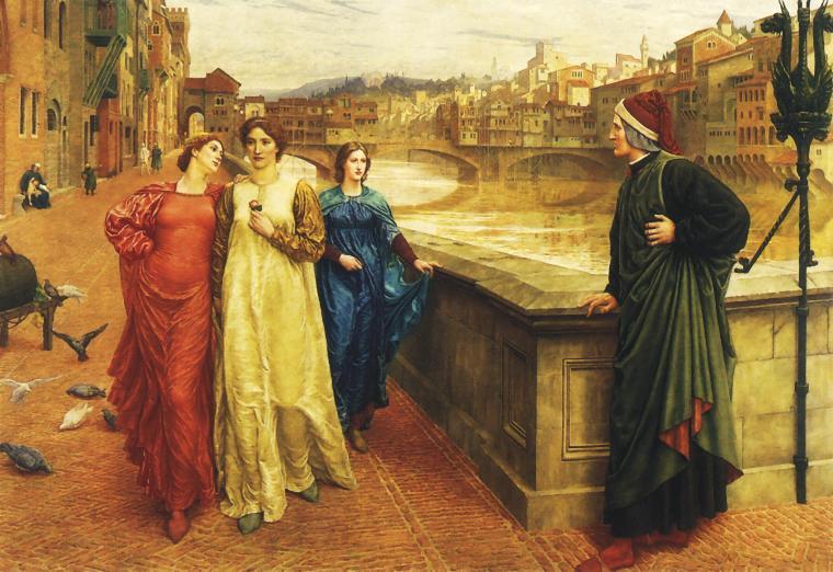 Painting of Dante and Beatrice