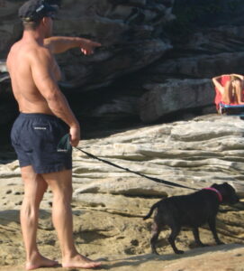 man-dog-clovelly-beach